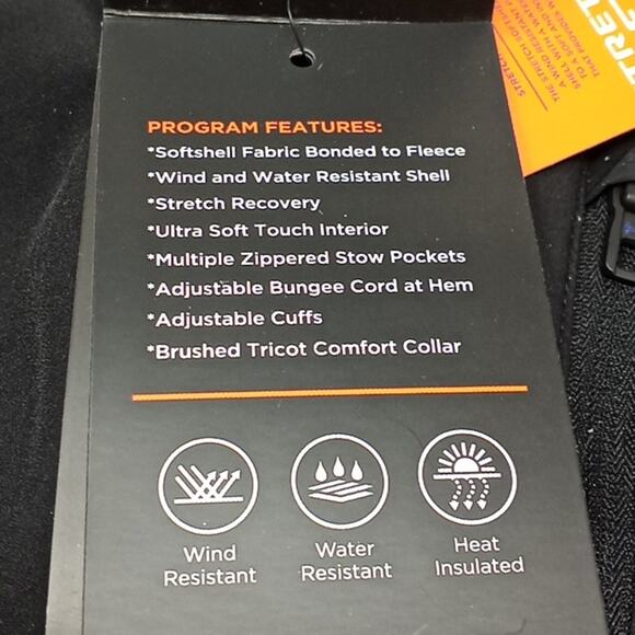 Hawk & Co. Men's NWT Athletic Black Stretch Soft Shell Performance Jacket 2XL - Picture 13 of 16